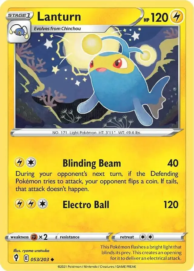 Lanturn - Pokemon Evolving Skies #53
