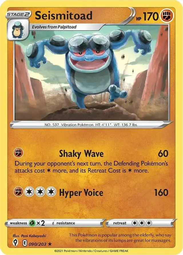 Seismitoad - Pokemon Evolving Skies #90