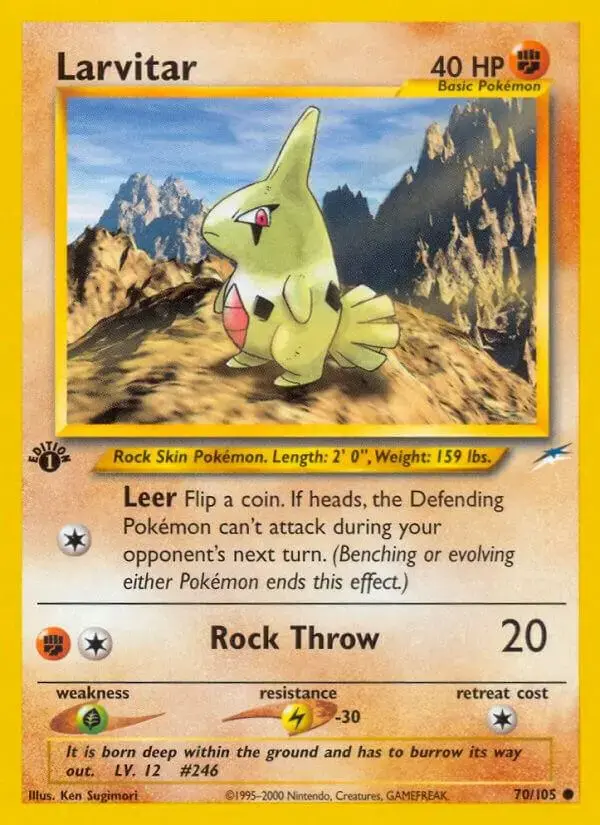Larvitar [1st Edition] - Pokemon Neo Destiny #70