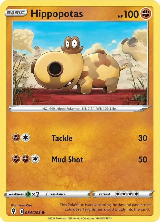 Hippopotas - Pokemon Evolving Skies #84