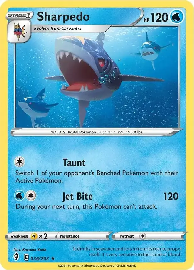 Sharpedo - Pokemon Evolving Skies #36