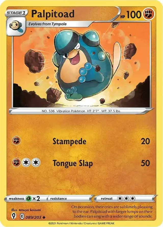 Palpitoad - Pokemon Evolving Skies #89