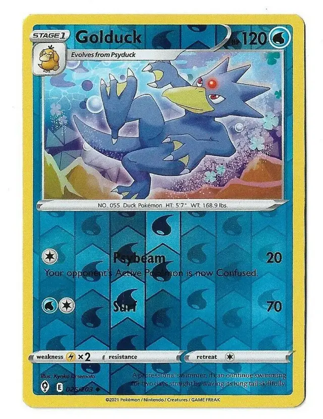 Golduck [Reverse Holo] - Pokemon Evolving Skies #25