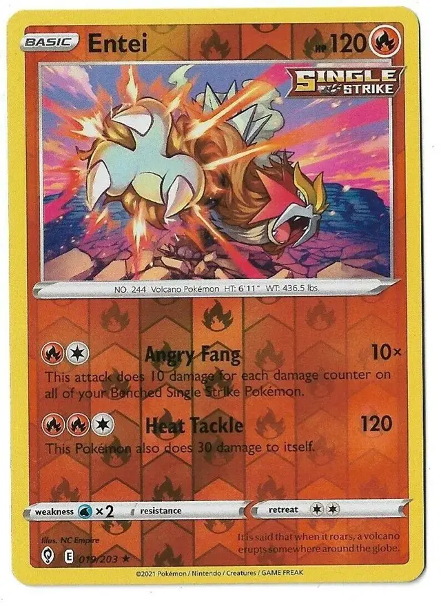 Entei [Reverse Holo] - Pokemon Evolving Skies #19