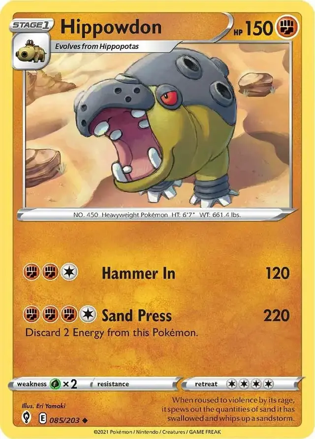 Hippowdon - Pokemon Evolving Skies #85