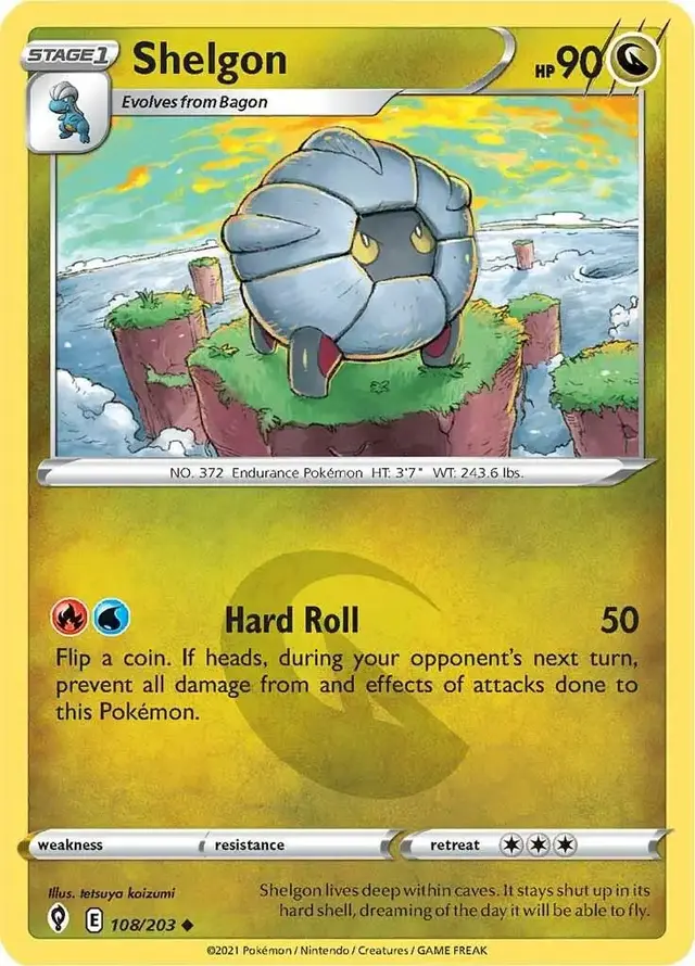 Shelgon - Pokemon Evolving Skies #108