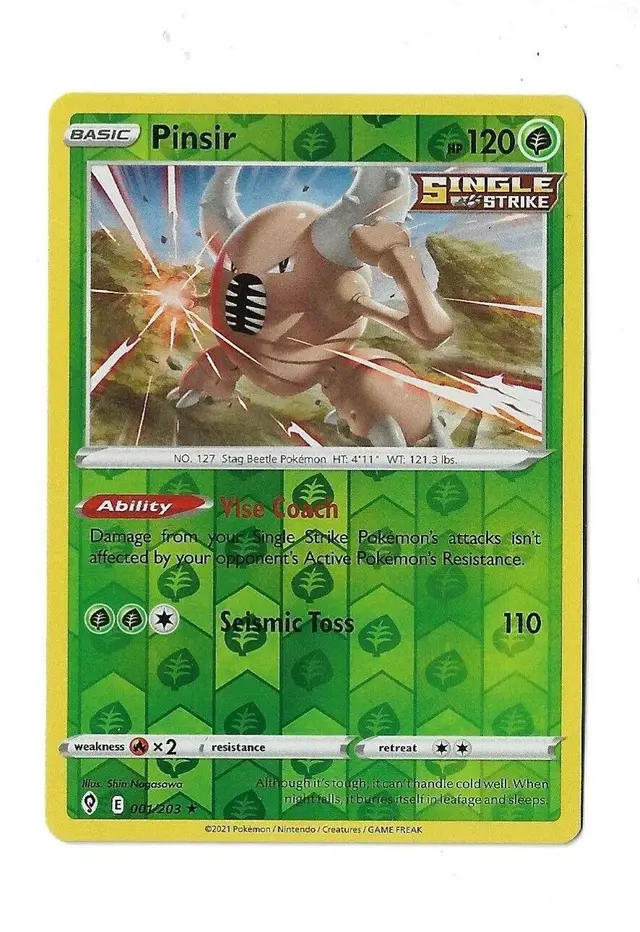 Pinsir [Reverse Holo] - Pokemon Evolving Skies #1