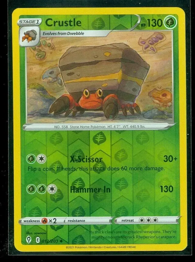 Crustle [Reverse Holo] - Pokemon Evolving Skies #12
