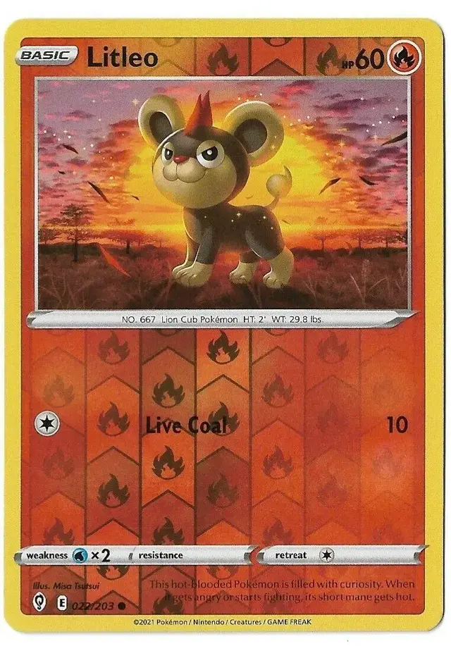 Litleo [Reverse Holo] - Pokemon Evolving Skies #22