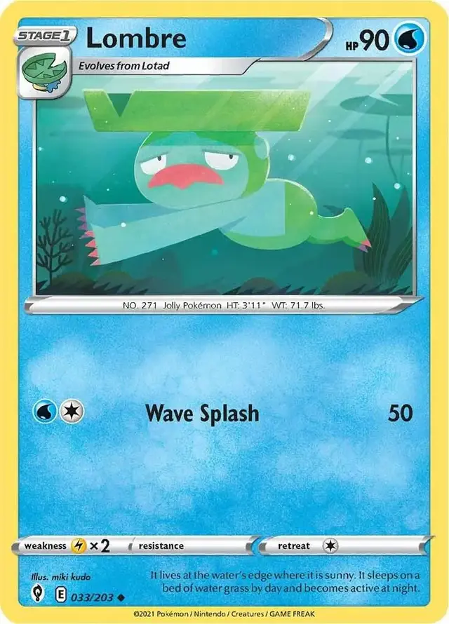 Lombre - Pokemon Evolving Skies #33
