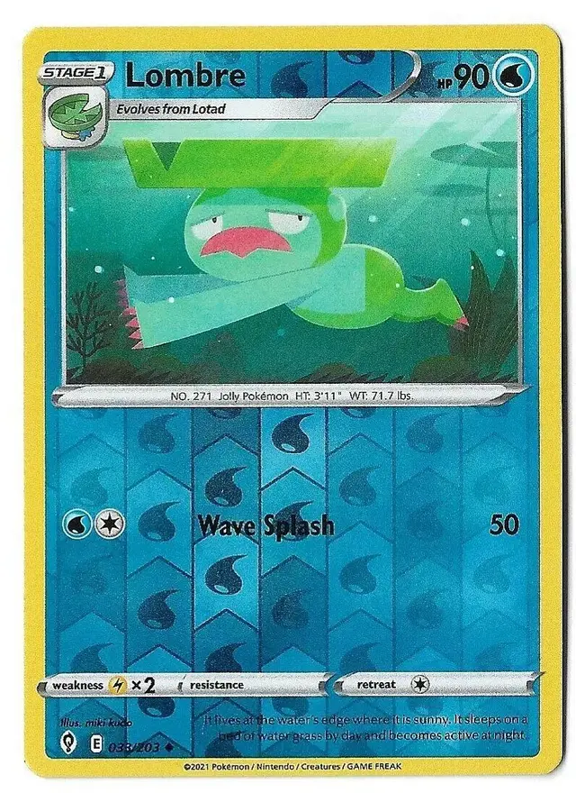 Lombre [Reverse Holo] - Pokemon Evolving Skies #33