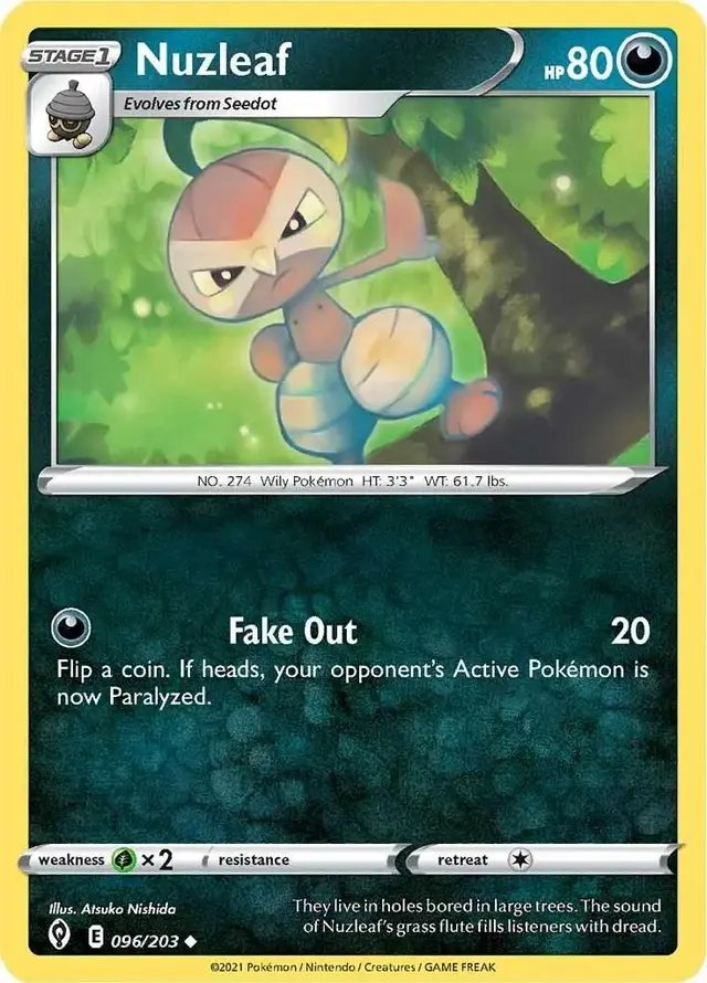 Nuzleaf - Pokemon Evolving Skies #96