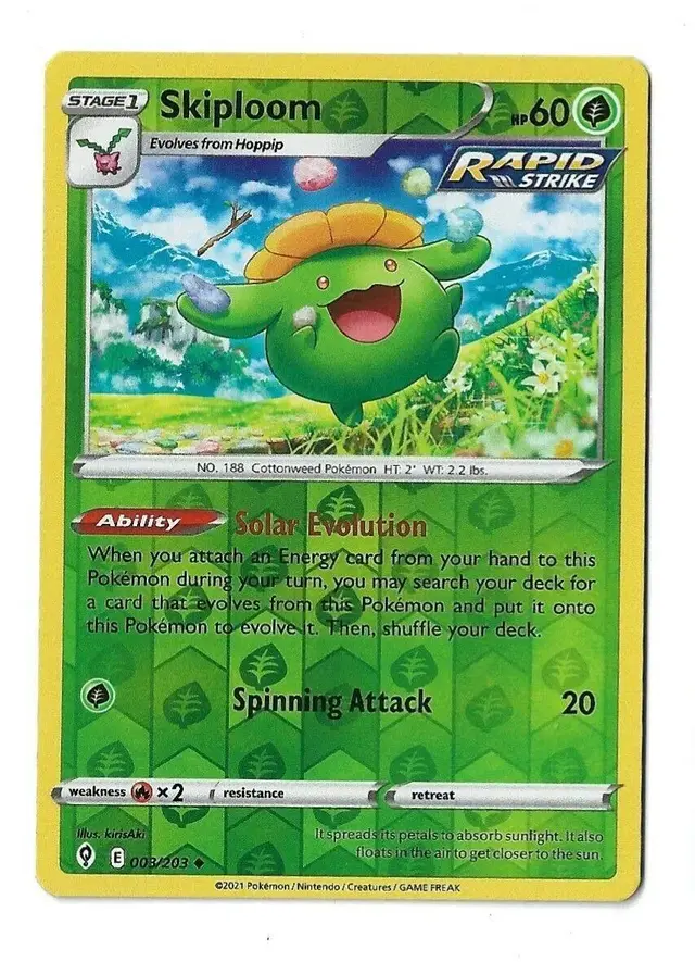 Skiploom [Reverse Holo] - Pokemon Evolving Skies #3