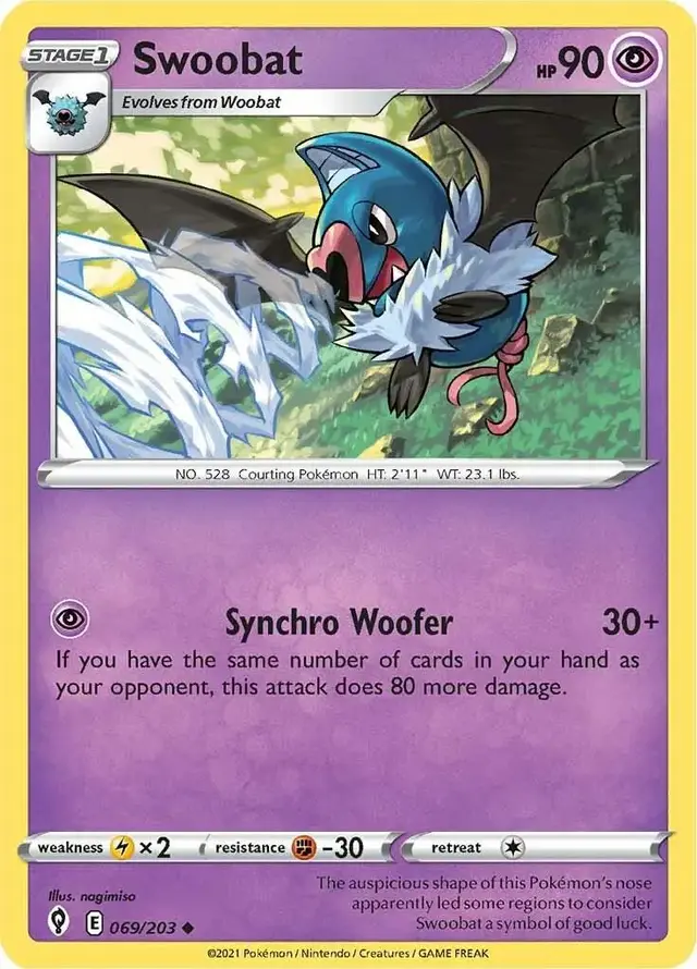 Swoobat - Pokemon Evolving Skies #69