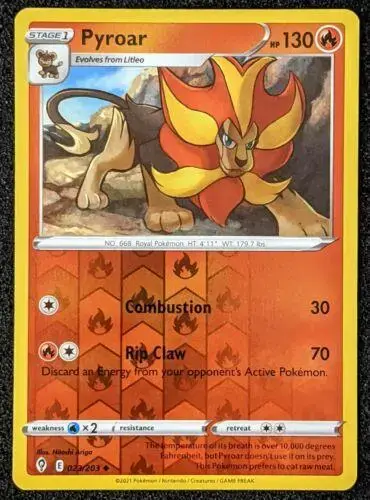 Pyroar [Reverse Holo] - Pokemon Evolving Skies #23