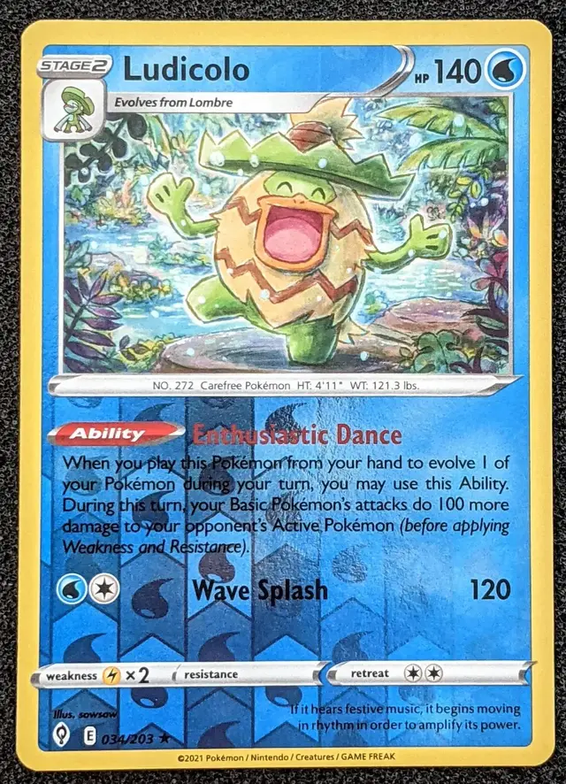 Ludicolo [Reverse Holo] - Pokemon Evolving Skies #34