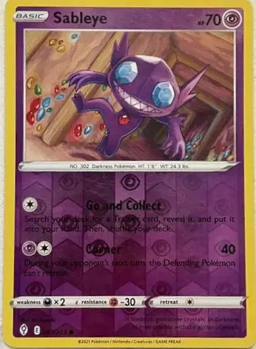 Sableye [Reverse Holo] - Pokemon Evolving Skies #67