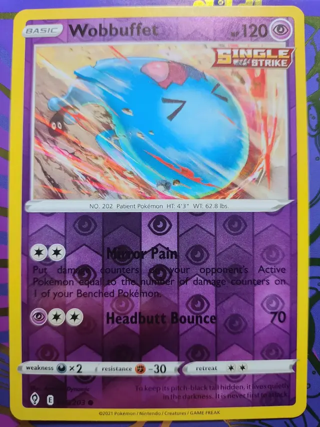 Wobbuffet [Reverse Holo] - Pokemon Evolving Skies #66