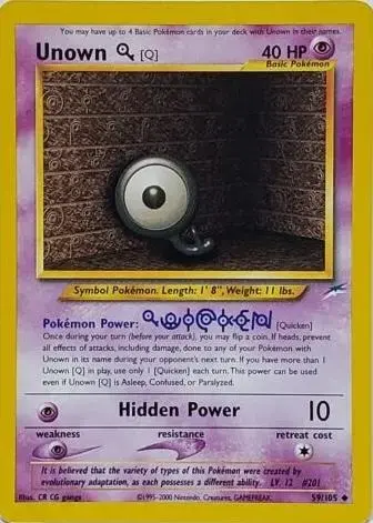 Unown Q - Pokemon Neo Destiny #59
