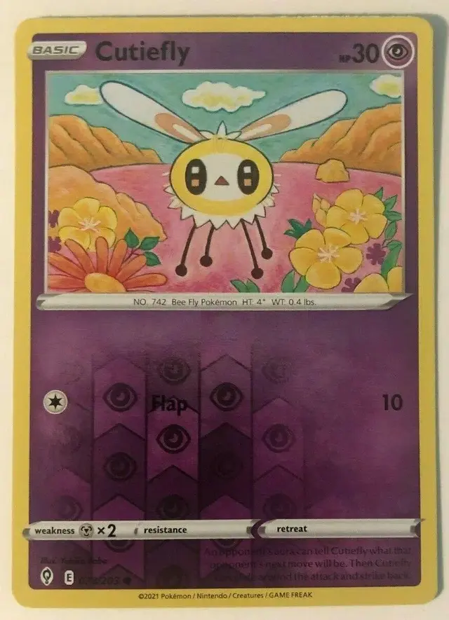 Cutiefly [Reverse Holo] - Pokemon Evolving Skies #78