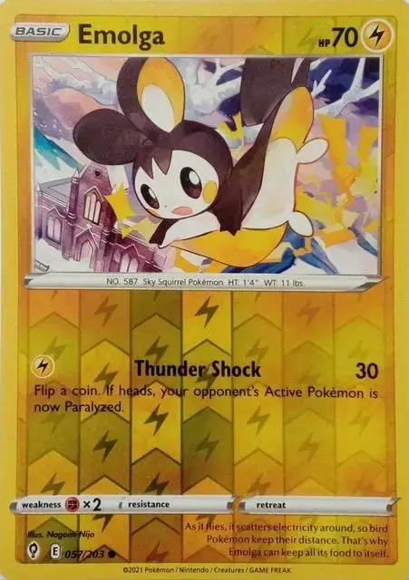 Emolga [Reverse Holo] - Pokemon Evolving Skies #57