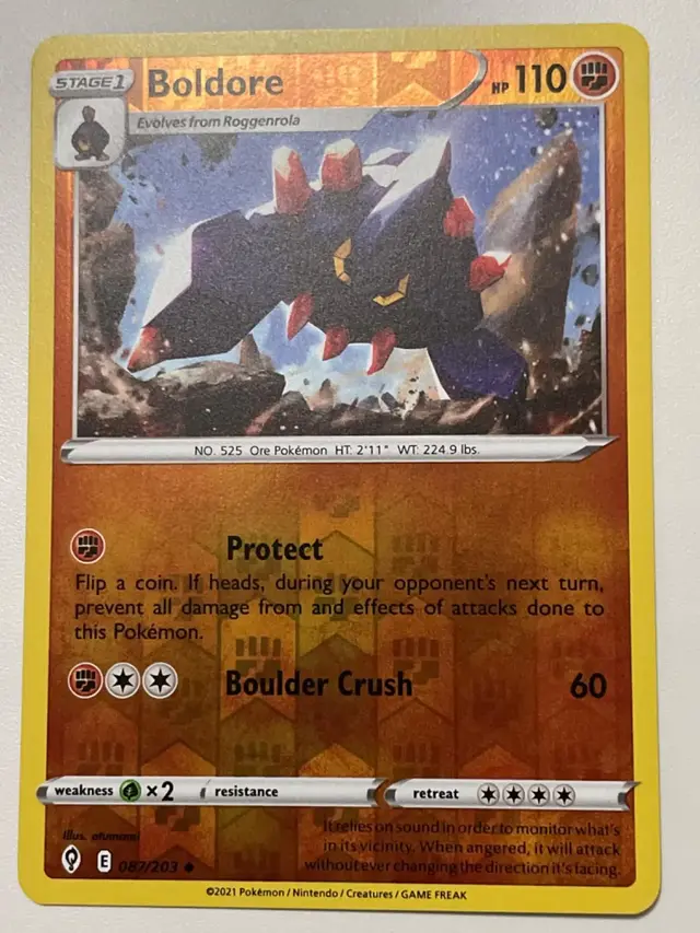 Boldore [Reverse Holo] - Pokemon Evolving Skies #87