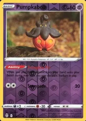 Pumpkaboo [Reverse Holo] - Pokemon Evolving Skies #76