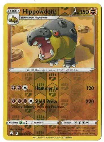 Hippowdon [Reverse Holo] - Pokemon Evolving Skies #85
