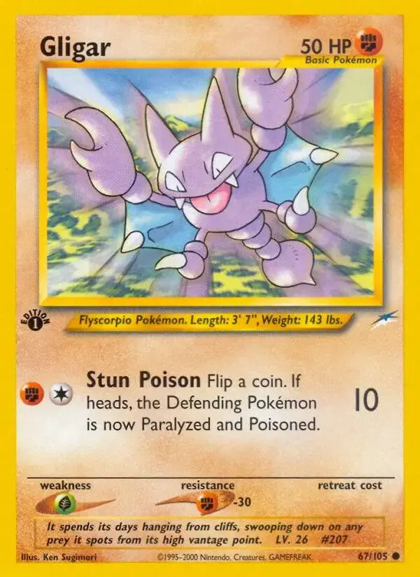 Gligar [1st Edition] - Pokemon Neo Destiny #67