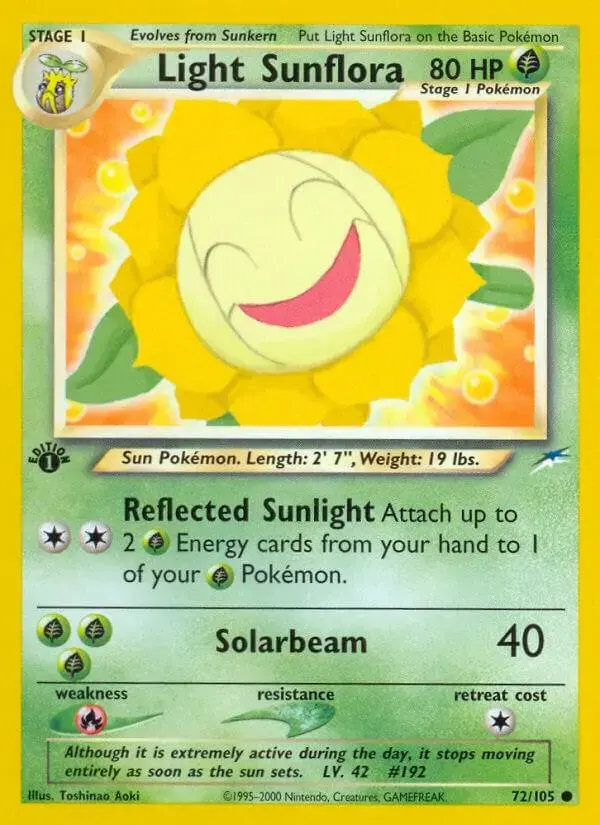 Light Sunflora [1st Edition] - Pokemon Neo Destiny #72