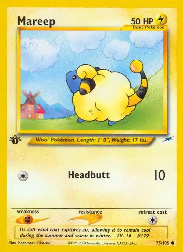 Mareep [1st Edition] - Pokemon Neo Destiny #75