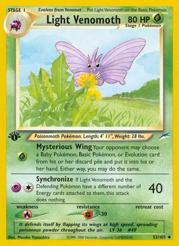 Light Venomoth [1st Edition] - Pokemon Neo Destiny #53