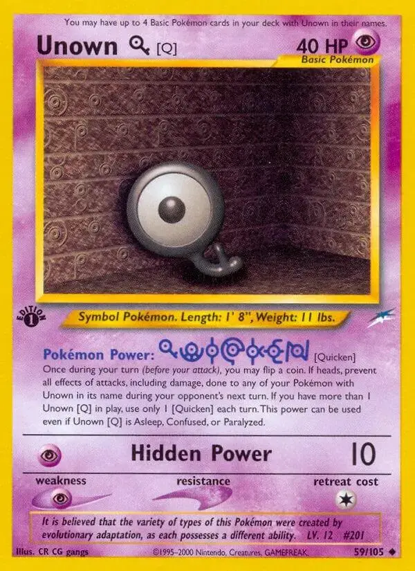 Unown Q [1st Edition] - Pokemon Neo Destiny #59
