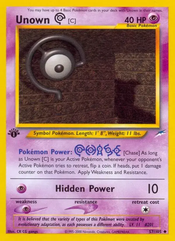 Unown C [1st Edition] - Pokemon Neo Destiny #57