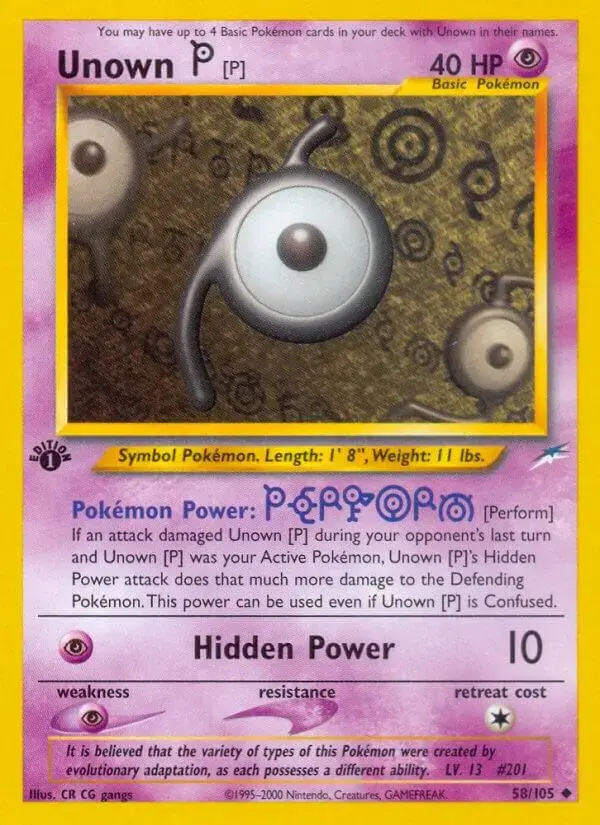 Unown P [1st Edition] - Pokemon Neo Destiny #58
