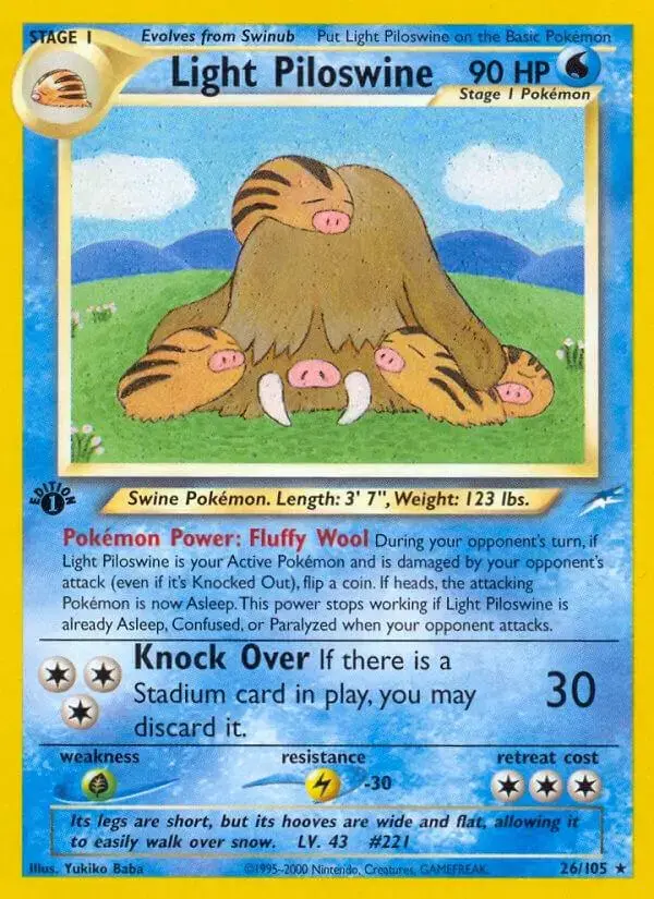 Light Piloswine [1st Edition] - Pokemon Neo Destiny #26