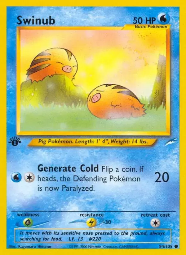 Swinub [1st Edition] - Pokemon Neo Destiny #84