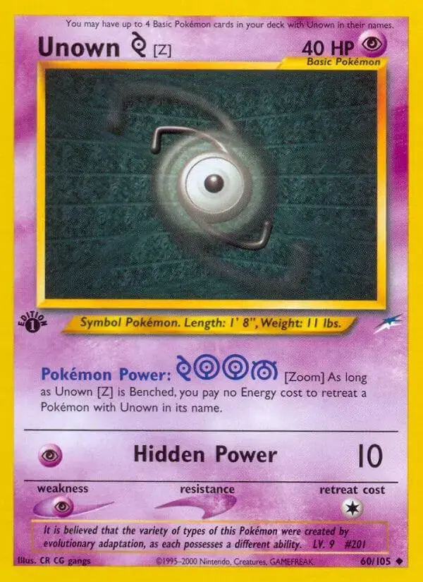 Unown Z [1st Edition] - Pokemon Neo Destiny #60