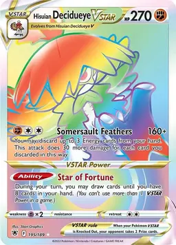 Hisuian Decidueye VSTAR 195 - Pokemon Astral Radiance