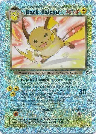 Dark Raichu [Reverse Holo] - Pokemon Legendary Collection #7