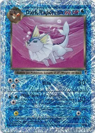 Dark Vaporeon [Reverse Holo] - Pokemon Legendary Collection #9