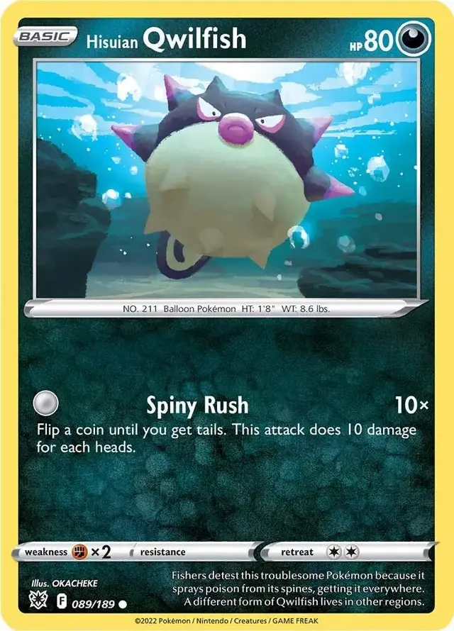 Hisuian Qwilfish - Pokemon Astral Radiance #89