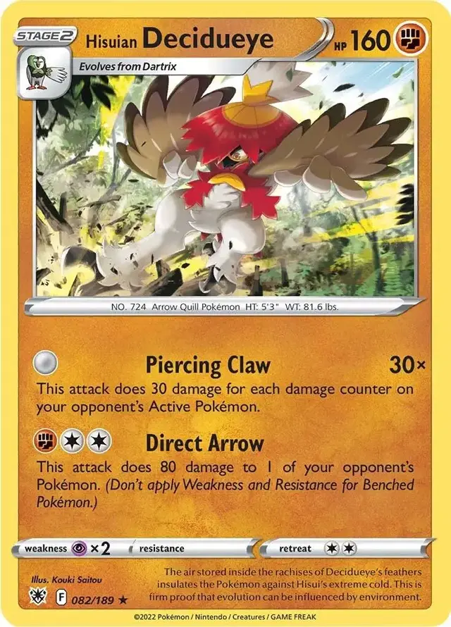 Hisuian Decidueye - Pokemon Astral Radiance #82