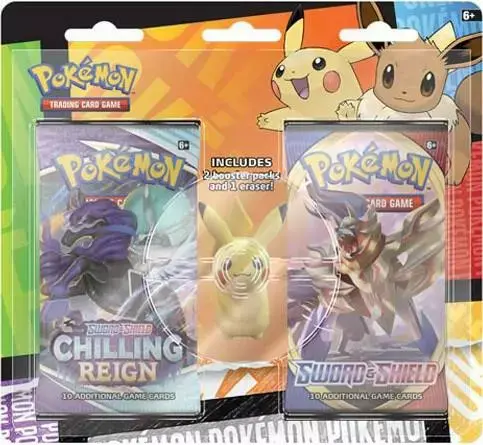 Back to School Pikachu Eraser 2-Pack Blister