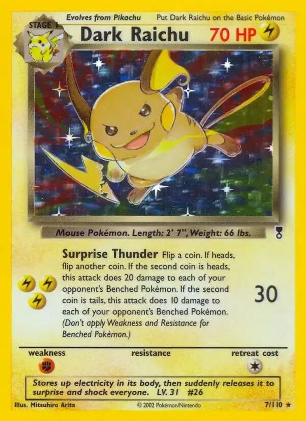 Dark Raichu - Pokemon Legendary Collection #7