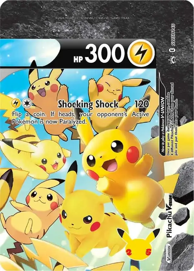 Pikachu V Union - Pokemon Celebrations #SWSH140