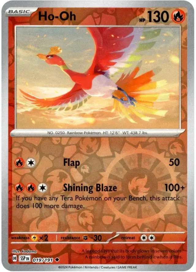Ho-Oh [Reverse Holo] - Pokemon Surging Sparks #19