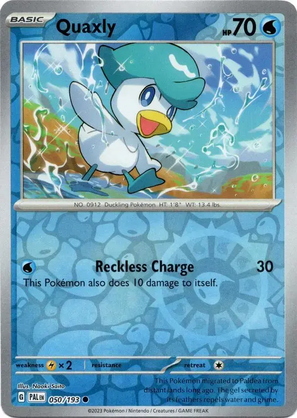 Quaxly [Reverse Holo] - Pokemon Paldea Evolved #50