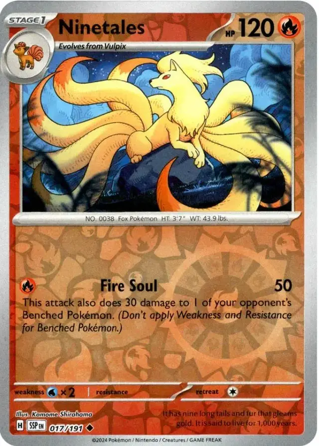 Ninetales [Reverse Holo] - Pokemon Surging Sparks #17