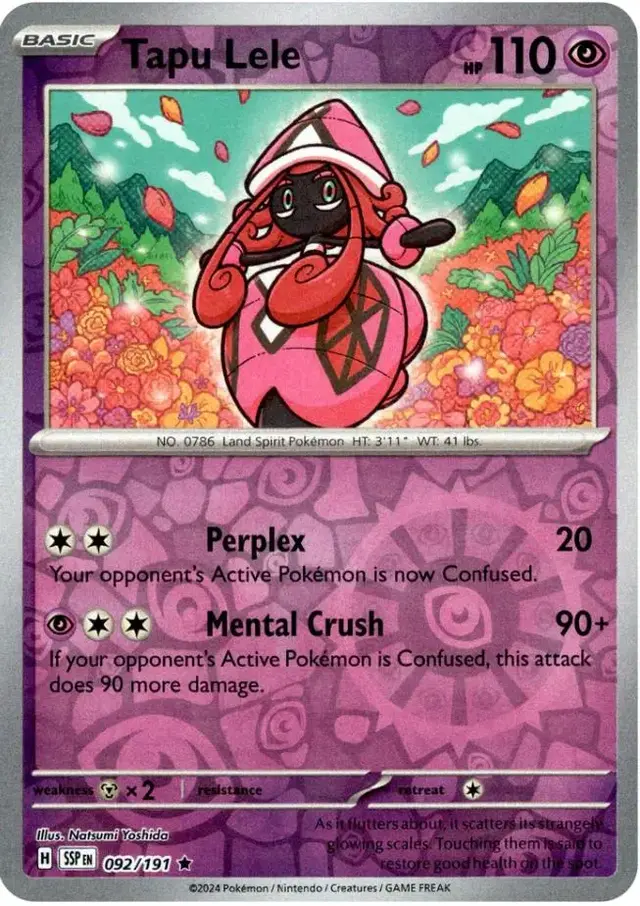 Tapu Lele [Reverse Holo] - Pokemon Surging Sparks #92